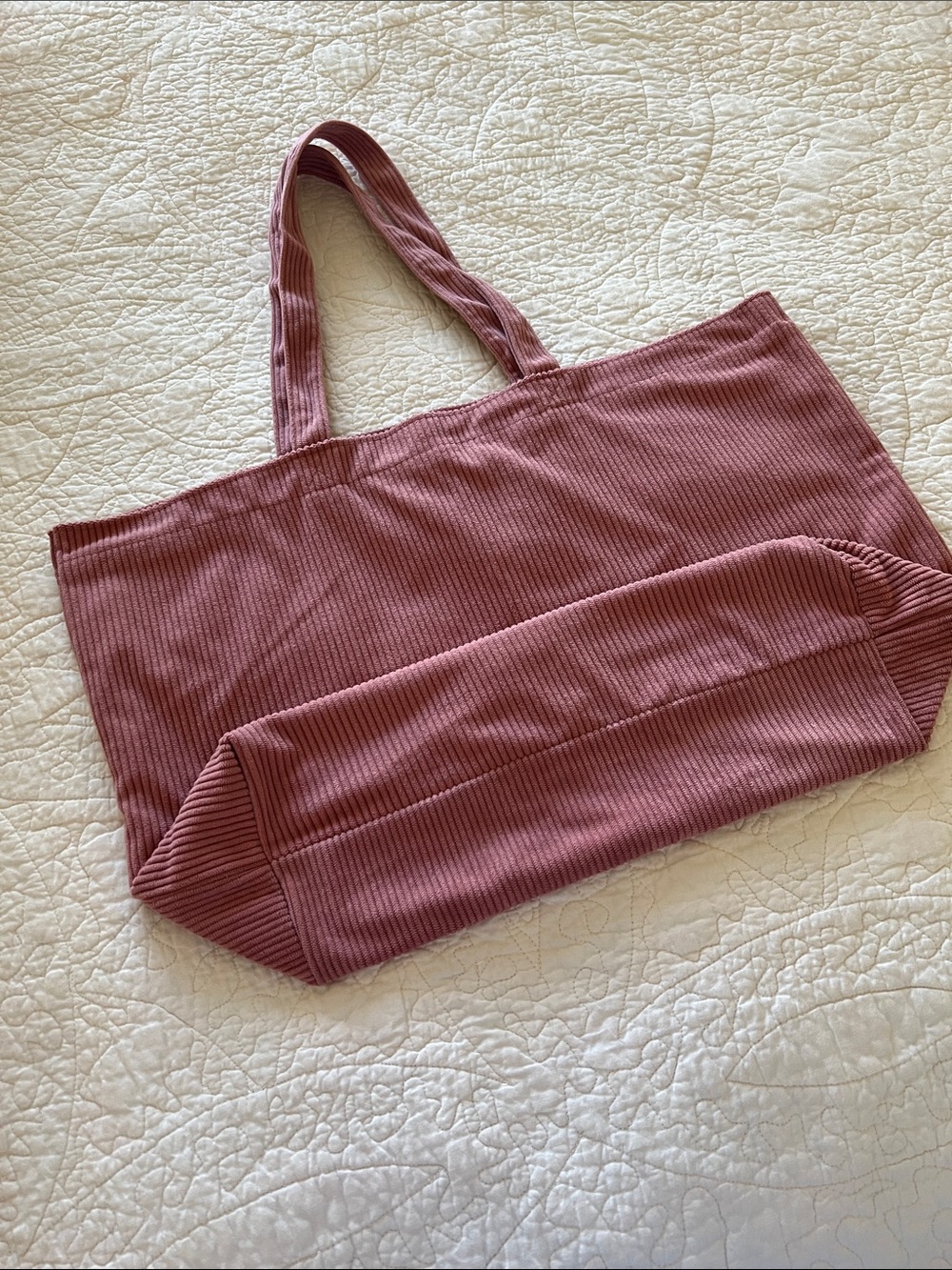 SEZANE Corduroy Pink Tote - Picture 2 of 4